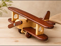 Handcrafted Wooden Bi-Plane – Pine & African Padauk