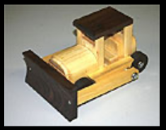 Handcrafted Wooden Bulldozer – Pine & Walnut