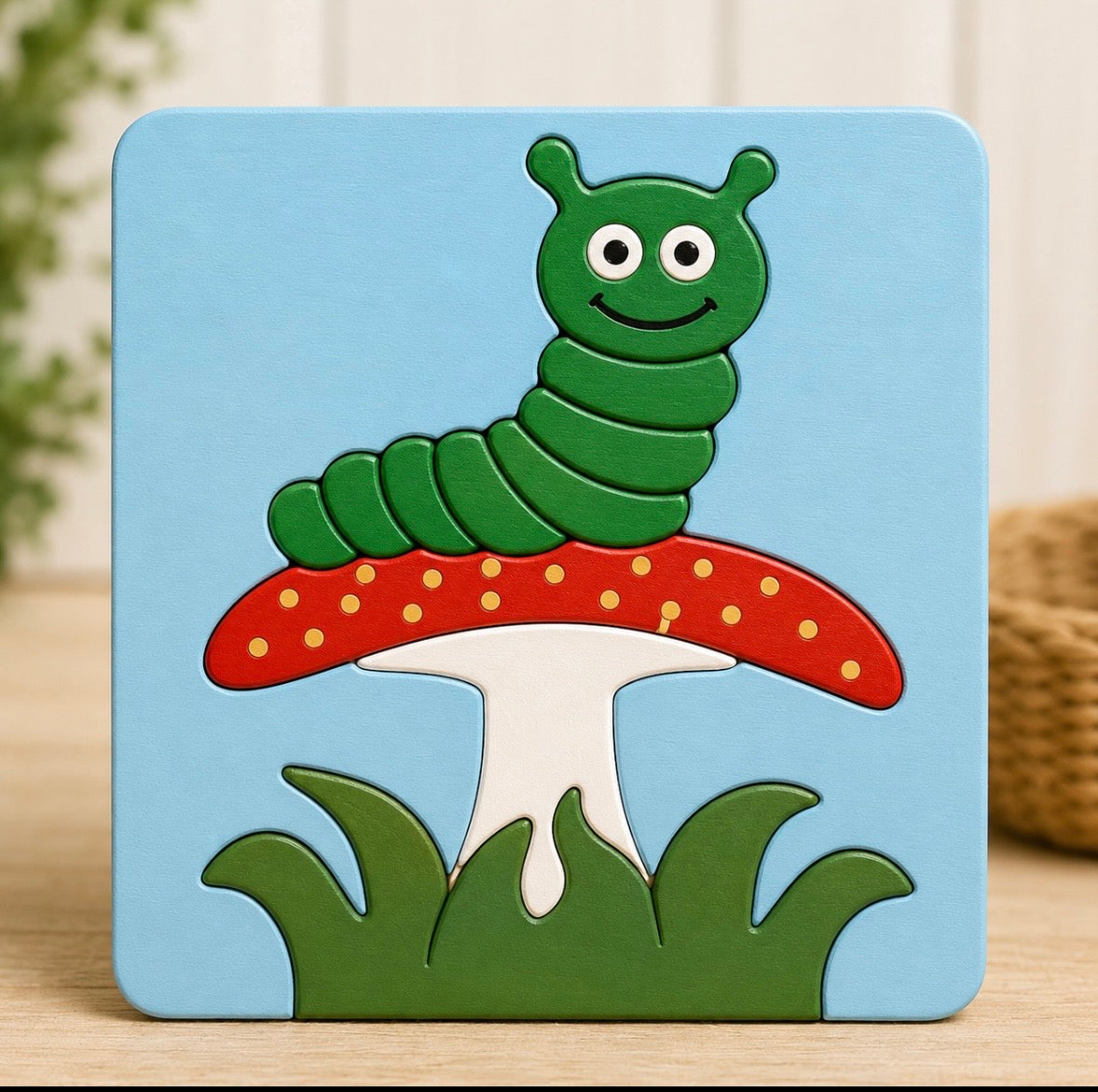 Handcrafted Wooden Milo the Caterpillar Puzzle
