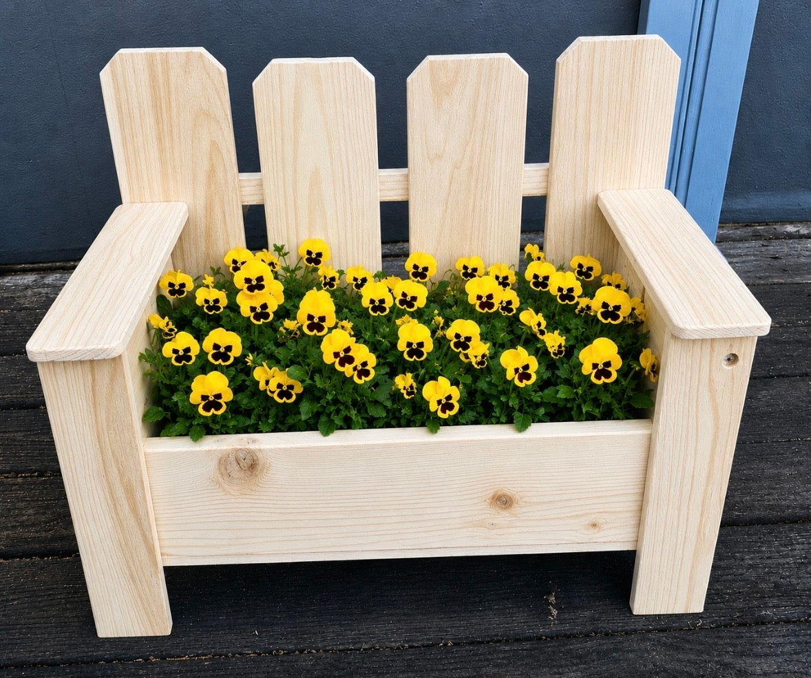 Handcrafted Wooden Flower Planter – Clear Cedar | 24" x 13" x 21" | Made to Order
