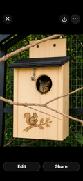Handcrafted Wooden Squirrel House – 9" x 9" x 12" | Made to Order
